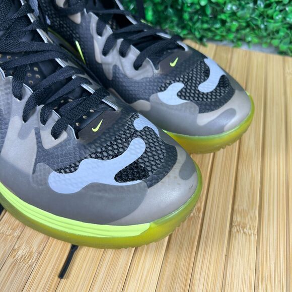 Nike Lunar Hypergamer Grey Camo Neon 2011 Size 13 Style 469756-012 main image 5